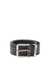 Black 4 cm leather belt with logo