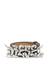 Black Treated leather belt with graffiti buckle