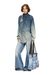 Blue Tote bag in trompe l'oeil denim