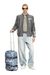Blue Cabin bag in trompe l'oeil denim