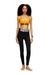 Orange Microfibre sports bra with cut-off logo