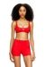 Red Sports bra with cut-out logo