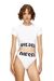 White Sporty cropped top with logo band