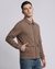 Solid Regular Fit Trucket Brown Jacket with Stretch