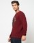 Cotton Stretch Solid Regular Fit Round Neck Maroon Sweatshirt