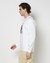 Cotton Stretch Solid Regular Fit Chest Graphic White Sweatshirt
