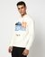 Cotton Stretch Solid Regular Fit White Hooded Sweatshirt