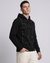Cotton Blend Solid Regular Fit Black Hoodie Sweatshirt