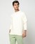 Cotton Stretch All Over Print Regular Fit White Sweatshirt