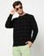 Cotton Blend All Over Print Regular Fit Black Sweatshirt