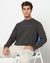 Cotton Blend Solid Regular Fit Chest Graphic Sweatshirt