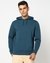 Cotton Stretch Solid Regular Fit Grey Hoodie Sweatshirt
