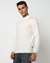 Wool Solid Regular Fit High Neck White Sweater