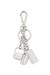 Silver Metal keyring with logo charms