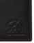 Men Leather Bi-Fold Wallet with Contrast Stitch Detail