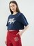 SUPERDRY FOIL PRINT CROPPED TEE