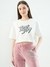 SUPERDRY FOIL PRINT CROPPED TEE