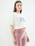 SUPERDRY FOIL PRINT CROPPED TEE