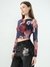 SHEER MESH PRINTED TOP