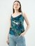 SWAN PRINT COWL NECK CAMISOLE