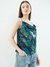 SWAN PRINT COWL NECK CAMISOLE