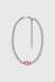Silver Red enamel chain necklace