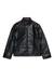 Black Jacket in faux leather with logo
