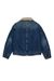 Dark Blue Denim jacket with fur collar