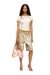 White Double-D-Glossy shoulder bag with lotus print