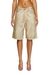 Gold Shorts in distressed metallic denim