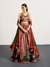 Burgundy Bottle Green Royal Mirage Lehenga Set