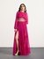 Fuschia Purple Brocade Jamawar Cord Set