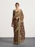 Dark Teal Bougainvilla Saree