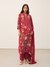 Red & Beige Calico K Suit Set