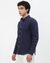 Cotton Linen Tailored Fit Solid Shirt