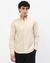 Cotton Tailored Fit Solid Cream Shirt
