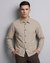 Linen Cotton Relaxed Fit Stripe Beige Shacket
