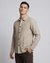 Linen Cotton Relaxed Fit Stripe Beige Shacket