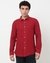 Linen Overdye Slim Fit Red Shirt