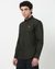 Cotton Tailored Fit Solid Olive Shirt