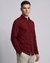 Cotton Mercerized  Slim Fit All Over Print Knit Maroon Shirt