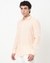 Linen Tailored Fit Solid Peach Shirt
