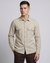 Linen Relaxed Fit Solid Beige Shacket