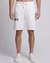 Cotton Regular Fit Solid Knit White Shorts