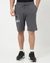 Cotton Regular Fit Solid Knit Grey Shorts