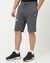 Cotton Regular Fit Solid Knit Grey Shorts