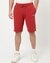 Cotton Regular Fit Solid Knit Rust Shorts