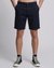 Linen Regular Fit Solid Navy Shorts