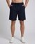 Viscose Blend Regular Fit Solid Navy Shorts