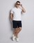 Viscose Blend Regular Fit Solid Navy Shorts